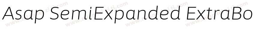 Asap SemiExpanded ExtraBold ltalic字体转换